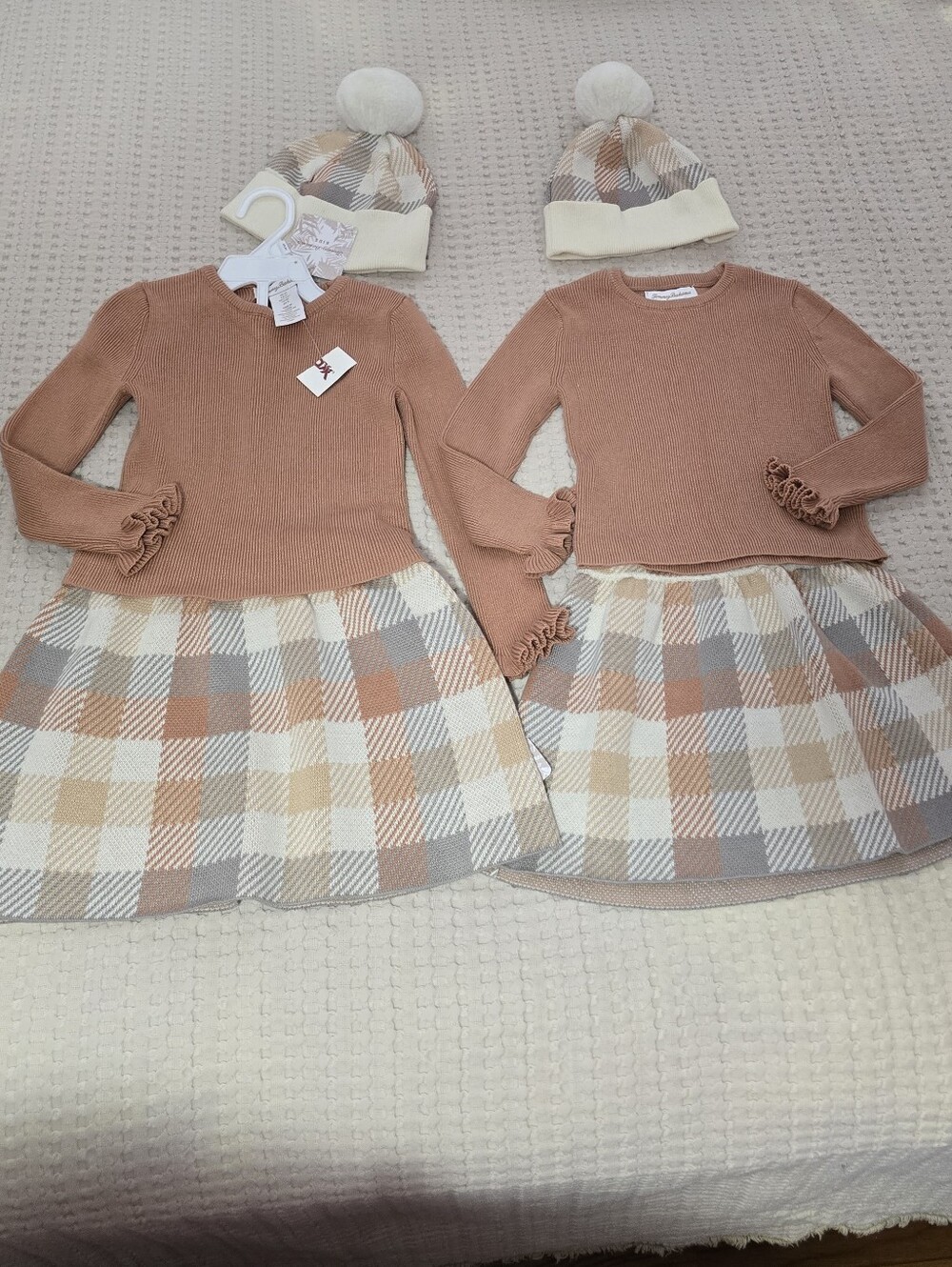 Tommy Bahama Twins Toddler Girls Dusty Rose Knit Sweater Set